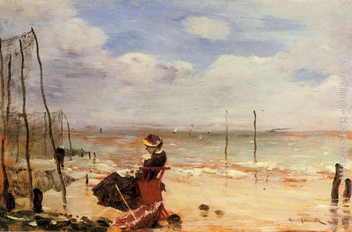 Norbert Goeneutte Femme sur la Plage